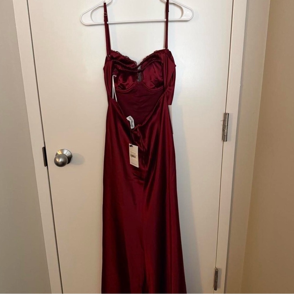 Princess Polly Deep Red Lace Maxi Dress - Picture 2 of 4